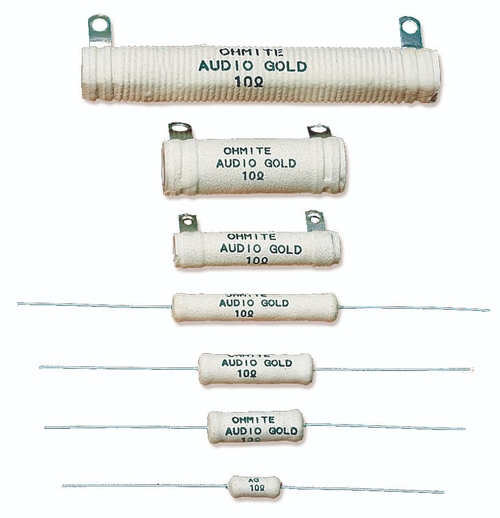 Ohmite AG5J1RE 1R 5% 5 W Audio Oro Wirewound axial Resistor 