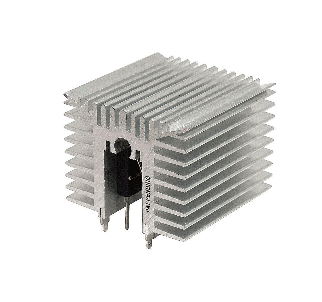 45*44*45mm Black Anodized Aluminium Heat Sink For Power Transistor/TO-126/TO-220
